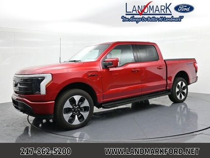Used 2023 Ford F-150 Lightning Platinum 4WD SuperCrew 5.5' Box at Landmark Auto Credit Center near springfield, IL