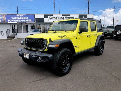 Used 2024 Jeep Wrangler Willys 4 Door 4x4 at Kama'aina Motors near Hilo, HI