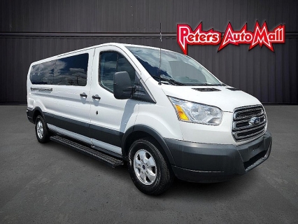 Used 2018 Ford Transit 350 Passenger Wagon Low Roof Wagon XLT w/Right Sliding Door at Peters Auto Mall near High Point, NC