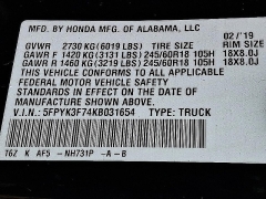 Used 2019  Honda Ridgeline Crew Cab AWD RTL-E at Peters Auto Mall near High Point&comma; NC