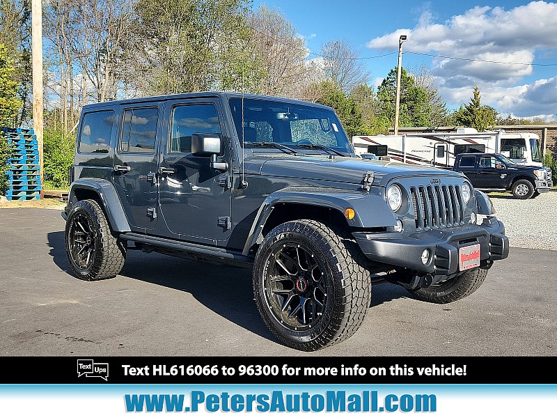 Used 2017  Jeep Wrangler Unlimited 4d Convertible Sahara Winter at Peters Auto Mall near High Point, NC