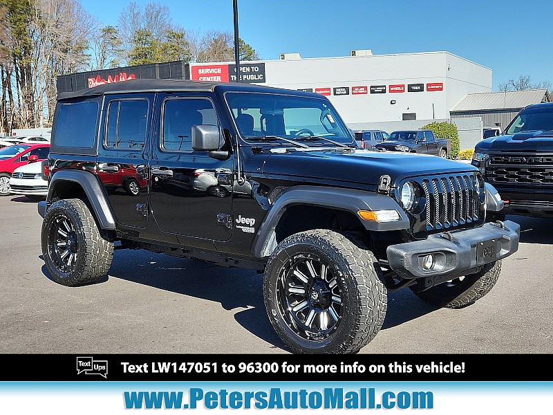 Used 2020  Jeep Wrangler Unlimited 4d SUV 4WD Sport at Peters Auto Mall near High Point, NC