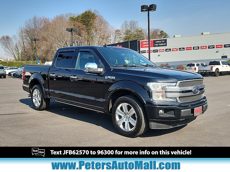 Used 2018  Ford F-150 2WD SuperCrew Platinum 5 1/2 at Peters Auto Mall near High Point, NC