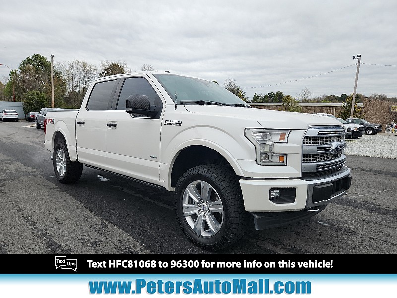 Used 2017  Ford F-150 4WD SuperCrew Platinum 5 1/2 at Peters Auto Mall near High Point, NC