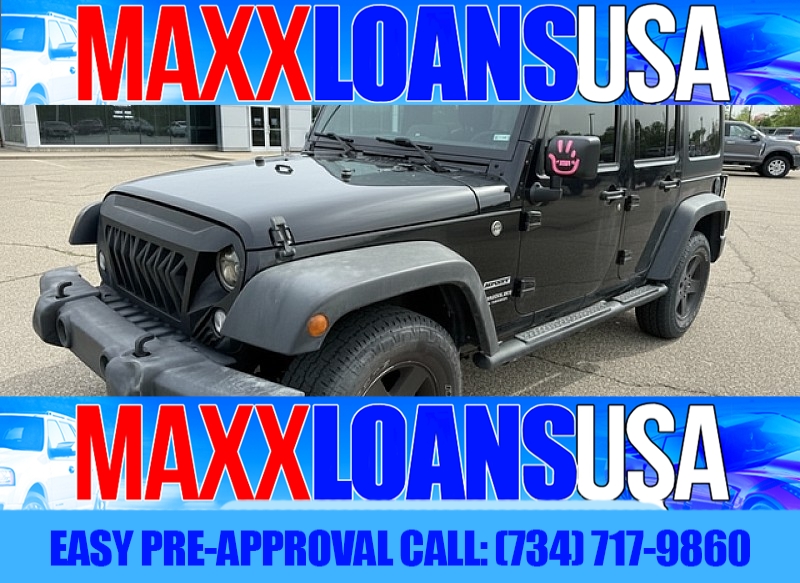 Used 2017  Jeep Wrangler Unlimited Sport 4x4 at Maxx Loans near St&period; Adrian&comma; MI