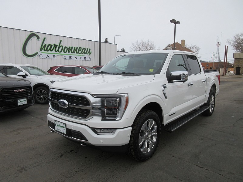 Used 2021  Ford F-150 4WD Platinum SuperCrew 6.5' Box Hybrid at Charbonneau Car Center near Dickinson, ND