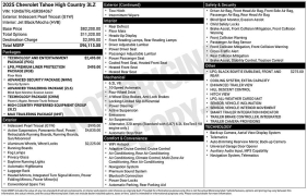 Used 2025  Chevrolet Tahoe 4WD 4dr High Country at Drive Now Westlake near Westlake&comma; OH
