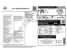 Used 2017  Nissan Maxima SV 3.5L *Ltd Avail* at DriveNow Mayfield near Mayfield Heights, OH