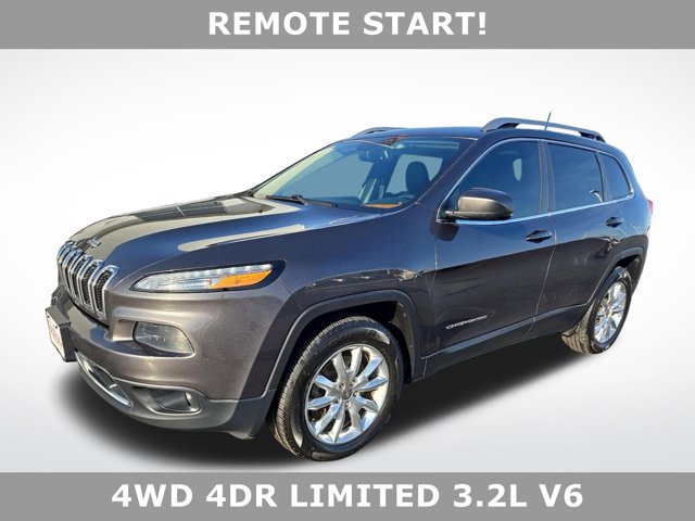 Used 2016  Jeep Cherokee 4d SUV 4WD Limited V6 at Mike Burkart Ford near Plymouth, WI