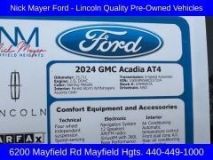 Used 2024  GMC Acadia AWD 4dr AT4 at Drive Now Westlake near Westlake, OH