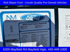 Used 2019  Ford Fusion Hybrid 4d Sedan FWD SE at DriveNow Mayfield near Mayfield Heights&comma; OH