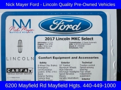 Used 2017 Lincoln MKC 4d SUV FWD Select at DriveNow Mayfield near Mayfield Heights, OH