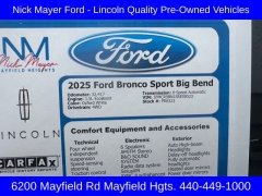 Used 2025  Ford Bronco Sport Big Bend 4x4 at Drive Now Westlake near Westlake, OH