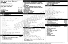 Used 2023  Toyota Sienna Platinum AWD 7-Passenger at DriveNow Mayfield near Mayfield Heights&comma; OH