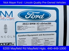 Used 2022  BMW X3 xDrive30i Sports Activity Vehicle at DriveNow Mayfield near Mayfield Heights&comma; OH