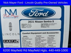 Used 2021  Nissan Sentra S CVT at DriveNow Mayfield near Mayfield Heights, OH