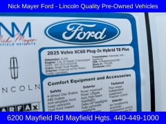 Used 2025  Volvo XC60 Plug-In Hybrid T8 AWD Plus at Drive Now Westlake near Westlake&comma; OH