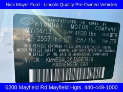 Used 2018  Hyundai Sonata Hybrid Limited 2.0L w/Emerald Blue Interior at DriveNow Mayfield near Mayfield Heights, OH