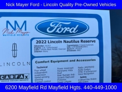 Used 2022  Lincoln Nautilus Reserve AWD at Drive Now Westlake near Westlake&comma; OH