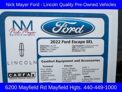 Used 2022  Ford Escape SEL FWD at DriveNow Mayfield near Mayfield Heights, OH