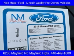Used 2016  Lincoln MKX 4d SUV AWD Select at DriveNow Mayfield near Mayfield Heights&comma; OH