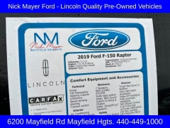 Used 2019  Ford F-150 4WD SuperCrew Raptor at DriveNow Mayfield near Mayfield Heights&comma; OH