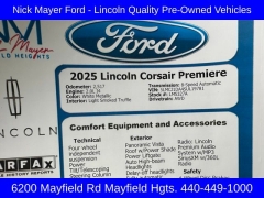 Used 2025  Lincoln Corsair Premiere AWD at Drive Now Westlake near Westlake, OH