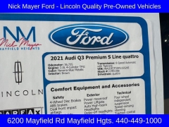 Used 2021  Audi Q3 S line Premium 45 TFSI quattro at Drive Now Westlake near Westlake, OH