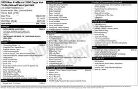Used 2025  Ram ProMaster Cargo Van Tradesman 2500 High Roof 159" WB w&sol;Pass Seat at DriveNow Mayfield near Mayfield Heights&comma; OH
