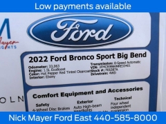 Used 2022  Ford Bronco Sport Big Bend 4x4 at DriveNow Mayfield near Mayfield Heights&comma; OH