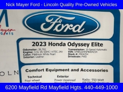 Used 2023  Honda Odyssey Elite Auto at DriveNow Mayfield near Mayfield Heights, OH