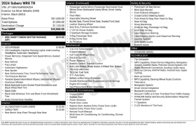 Used 2024  Subaru WRX TR Manual at Drive Now Westlake near Westlake&comma; OH
