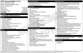 Used 2023  Chevrolet Malibu 4dr Sdn LS w&sol;1FL at DriveNow Mayfield near Mayfield Heights&comma; OH