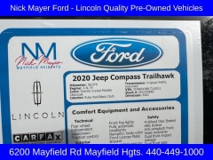 Used 2020 Jeep Compass 4d SUV 4WD Trailhawk at DriveNow Mayfield near Mayfield Heights, OH
