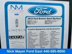 Used 2023  Ford Bronco Sport Big Bend 4x4 at Drive Now Westlake near Westlake&comma; OH