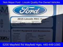 Used 2015  Lincoln MKC FWD 4dr at Drive Now Westlake near Westlake, OH