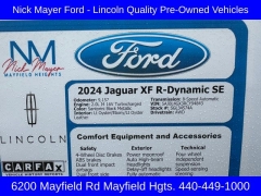 Used 2024 Jaguar XF R-Dynamic SE Sedan AWD at DriveNow Mayfield near Mayfield Heights, OH