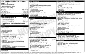 Used 2024  Cadillac Escalade ESV 4WD 4dr Premium Luxury at DriveNow Mayfield near Mayfield Heights&comma; OH