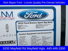 Used 2023  Ford Bronco Sport Big Bend 4x4 at DriveNow Mayfield near Mayfield Heights, OH