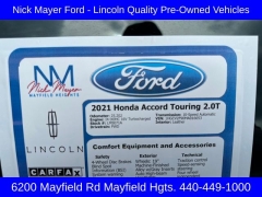 Used 2021  Honda Accord Sedan Touring 2.0T Auto at Drive Now Westlake near Westlake, OH