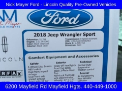 Used 2018  Jeep Wrangler Sport 4x4 at Drive Now Westlake near Westlake&comma; OH