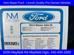 Used 2014  Nissan JUKE 5dr Wgn CVT SL AWD at Drive Now Westlake near Westlake&comma; OH