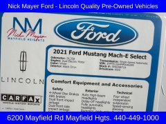 Used 2021 Ford Mustang Mach-E Select AWD at DriveNow Mayfield near Mayfield Heights, OH