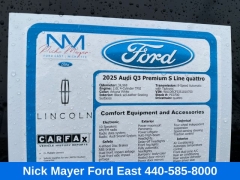 Used 2025  Audi Q3 S line Premium 45 TFSI quattro at Drive Now Westlake near Westlake&comma; OH