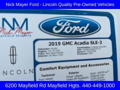 Used 2019  GMC Acadia 4d SUV AWD SLE-2 V6 at DriveNow Mayfield near Mayfield Heights, OH