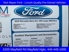 Used 2020  Mercedes-Benz GLC-Class 4d SUV Coupe GLC300 4matic at DriveNow Mayfield near Mayfield Heights, OH