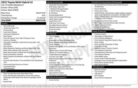 Used 2022  Toyota RAV4 Hybrid LE AWD at Drive Now Westlake near Westlake&comma; OH