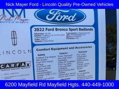 Used 2022 Ford Bronco Sport Badlands 4x4 at Drive Now Westlake near Westlake, OH