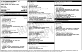 Used 2020  Chevrolet Malibu 4d Sedan LT at Drive Now Westlake near Westlake&comma; OH