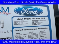Used 2017 Toyota 4Runner 4WD (Natl) at Drive Now Westlake near Westlake, OH